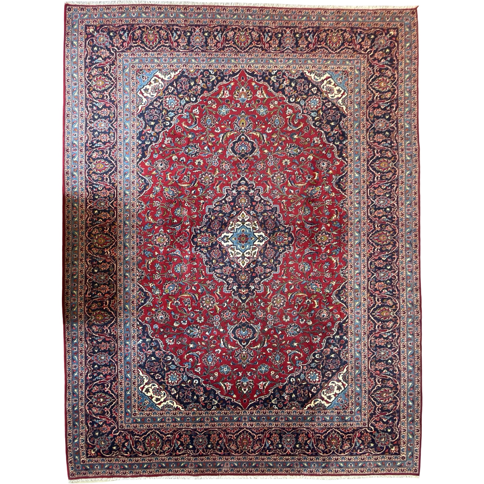 414 x 289cm Hand Knotted Persian Kashan – Wool Rug 414 x 289cm Hand Knotted Persian Kashan – Wool Rug