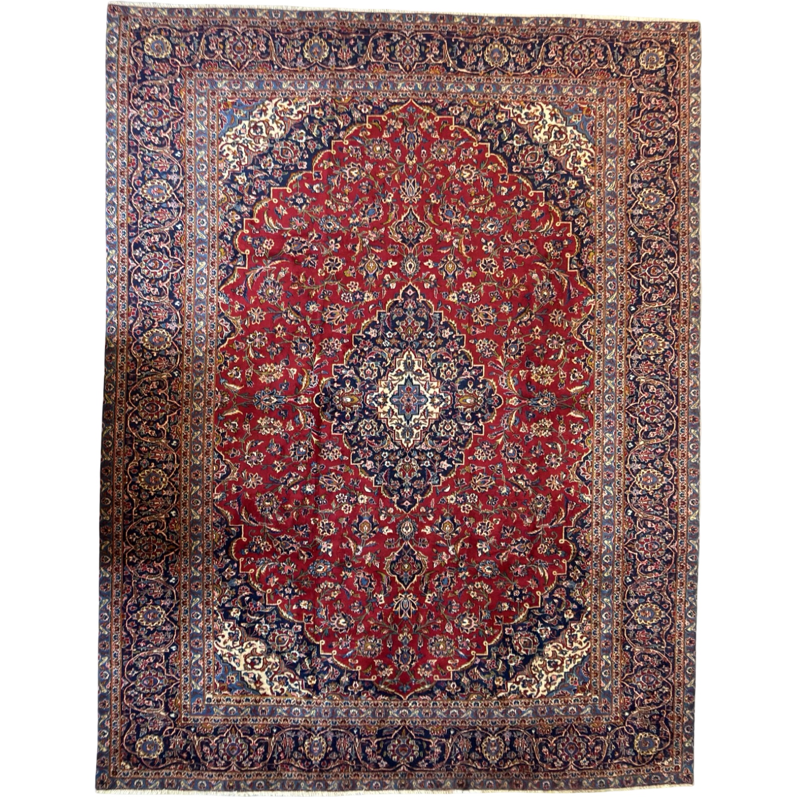 yeowo72727_27 392 x 280cm Hand Knotted Persian Kashan Wool Rug - Image 1